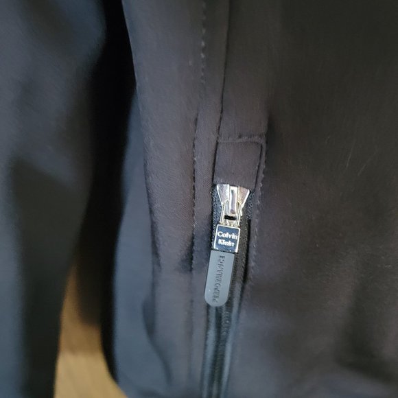 Calvin Klein Performance Jacket Black Size Medium Purple Trim - Picture 4 of 8
